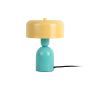 Leitmotiv Double Funky bordlampe E27 metal turkis H24 cm