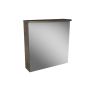 Camargue spejlskab akryl LED eg kastanje højre 600x702x155 mm