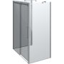 Scanbad 2xbrusevæg m/skydedør XXL Deluxe satin/klar – flere størrelser