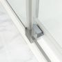 Scanbad 2xbrusevæg m/skydedør XXL Deluxe satin/klar – flere størrelser