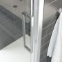 Scanbad 2xbrusevæg m/skydedør XXL Deluxe satin/klar – flere størrelser