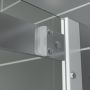 Scanbad 2xbrusevæg m/skydedør XXL Deluxe satin/klar – flere størrelser