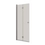 Scanbad foldedør krom/klart glas H200 cm - flere bredder