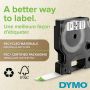 DYMO D1 tape hvid/sort 12mm x 7m