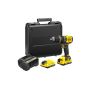 Stanley slagboremaskine FatMax V20 inkl. 2xbatteri, lader og kuffert