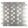 Mosaik Steel Brick selvklæbende lys stål 30,5x30,5 cm