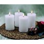 Veli Line LED-adventsvokslys 4-pak hvid Ø6,5x10 cm