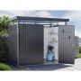 Biohort redskabsrum HighLine str. H4 grå med dobbeltdør 6,35 m²