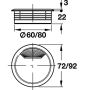 Stabilit kabelindgang Ø60-80 mm