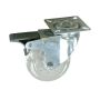 Dörner & Helmer møbelhjul m/drejelig plade & bremse Ø50 mm
