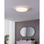 Eglo LED-plafond Frania-S hvid med krystaleffekt IP44 Ø31 cm