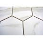 Mosaik Hexagon Calacatta porcelæn marmor 26,5 x 29,5 cm