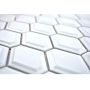 Mosaik Diamond Metro hvid mat 25,2 x 26,5 cm