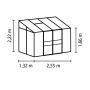 Vitavia vægdrivhus Ida 3,3 m² alu 4 mm poly