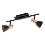Spotlampe Barnham LED kobber/sort 2x3,3 W - Eglo