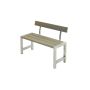 Plus cafébænk gråbrun m/ryglæn 127 x 38 x 81 cm