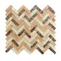 Mosaik Herringbone krystal lysebrun 26,3 x 29,3 cm