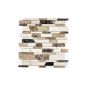 Mosaik Ciot natursten brun/hvid mix 27,5 x 30 cm