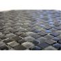 Mosaik Quadrat glas og natursten sort 30,5x30,5 cm