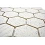 Mosaik Salt Hexagon porcelæn uglaseret sand 27,1 x 28,1 cm