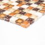 Mosaik glas/natursten beige/brun mix 30,5 x 32,5 cm