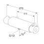 Gustavsberg brusearmatur m/termostat Atlantic 150 c-c krom