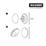 Wagner dørstopper t/væg transparent Ø60 mm 