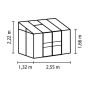 Vitavia vægdrivhus Ida 3,3 m² sort 4 mm poly