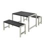 Plus cafébord-/bænkesæt sort