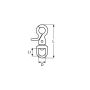 Marinetech snap-krog karabinhage m/svirvel rustfri 65x13mm