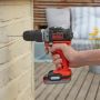 Black & Decker slagboremaskine og trekantsliber BDCK121S1S 12V m/batteri & lader