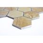 Mosaik Hexagon Travertin beige mat 32,5 x 28,1 cm