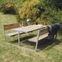 Hortus bord-/bænkesæt Balder inkl. ryglæn trykimpræg. 180x205x85 cm