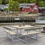 Plus bord-/bænkesæt Picnic med ryglæn trykimprægneret 