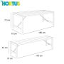 Hortus bord-/bænkesæt model H sort/galvaniseret 180 cm