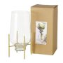 Boltze vase med stativ Everyday Taro klar/guld H32 cm 