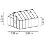 Vitavia drivhus Merkur 9,9 m² sort 6 mm poly