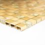 Mosaik Quadrat alu og glas mix guld 30x30 cm