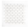 Mosaik Brick hvid blank 30x30 cm