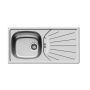 Pyramis stålvask ET 33 Linen 860x435x150 mm