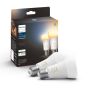 Philips Hue kronepærer White Ambiance A60 E27 8 W 2-pak