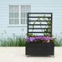 Plus blomsterkasse Cubic m/espalier og hjul sort 130 cm 