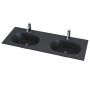 Camargue dobbeltvask Svanholm Rendalen mat sort 120x46 cm