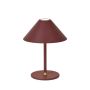 Halo Design bordlampe Hygge bordeaux trådløs genopladelig LED IP54 H19 cm