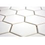 Mosaik Hexagon uglaseret porcelæn hvid 32,5 x 28,1 cm