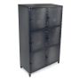 Metalskab sort 6 rum H120 cm