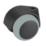 STABILIT DOBBELTHJUL 50 MM 30 kg SORT MED BLØD SLIDBANE