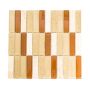 Mosaik glas/natursten beige mix 32,2 x 30,4 cm