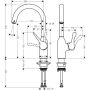 Hansgrohe M431-H229 køkkenarmatur krom