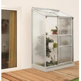 Vitavia Vægdrivhus Ida 0,9 m² alu 4 mm poly inkl. sokkel
